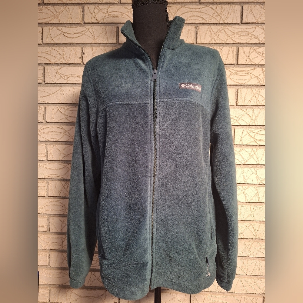 Columbia Sportswear Men’s Fleece Jacket Blue Full Zip Long Sleeve Size Small